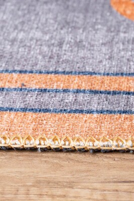 Outlet 115x160 Opus Dekoratif Dokuma Taban Turuncu Kaplan Desenli Halı AL-320 - 7