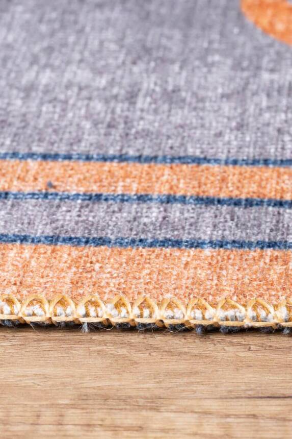 Outlet 115x160 Opus Dekoratif Dokuma Taban Turuncu Kaplan Desenli Halı AL-320 - 7