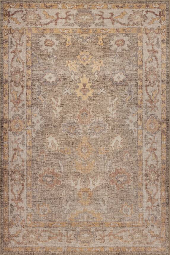 Outlet 115x160 Relic Kahverengi Vintage Dokulu Klasik Desenli Dokuma Tabanlı Şönil Halı AL-522 - 2