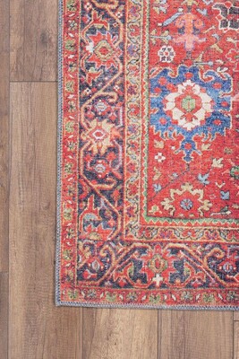 Outlet 115x160 Soul Etnik Desenli Dokuma Taban Dekoratif Kırmızı Halı AL-181 - 3