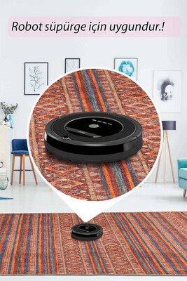 Outlet 150x230 Soul Etnik Desenli Dokuma Taban Dekoratif Kırmızı Halı AL-431 - 4