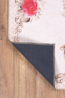 Outlet 120x120 Daire Soul Etnik Desenli Dokuma Taban Dekoratif Bej Halı AL-263 - 6