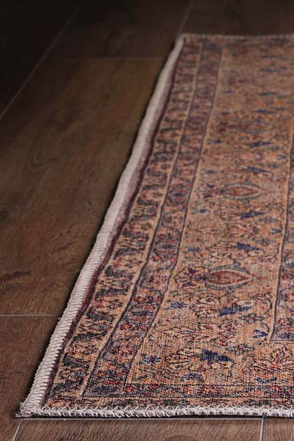 Outlet 140x190 Blues Vintage Desenli Dokuma Taban Dekoratif Kahverengi Halı AL-25 - 6