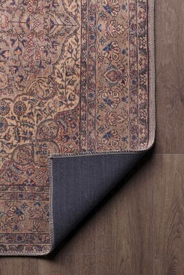 Outlet 140x190 Blues Vintage Desenli Dokuma Taban Dekoratif Kahverengi Halı AL-25 - 5