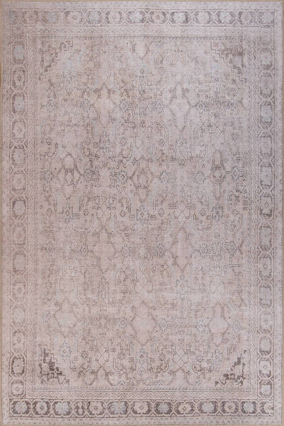 Outlet 140x190 Folk Vintage Desenli Dokuma Taban Dekoratif Bej Halı BA-34 - 2