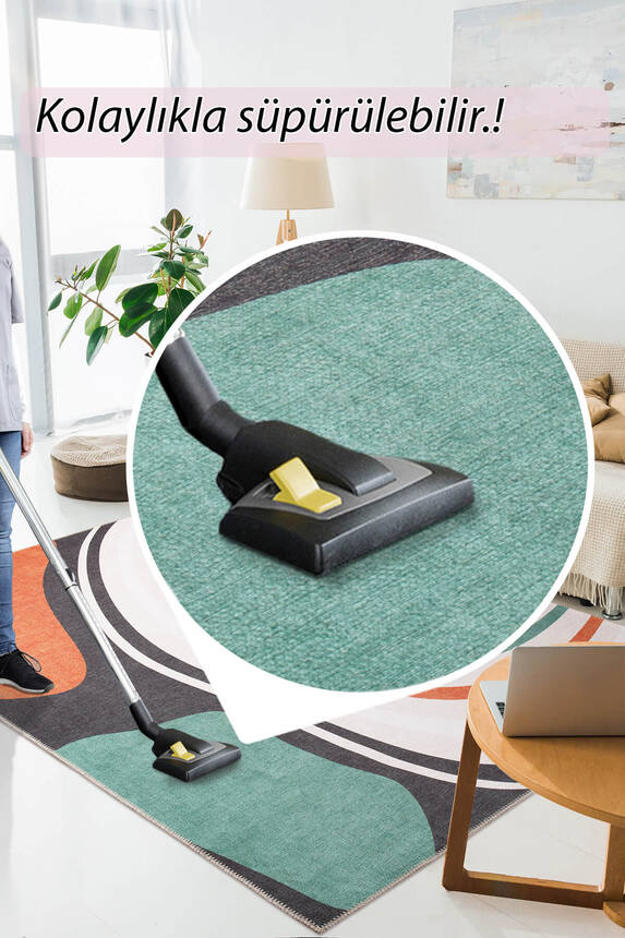Outlet 140x190 Funk Şönil Dokuma Pamuk Polyester Renkli Halı AL-397 - 7
