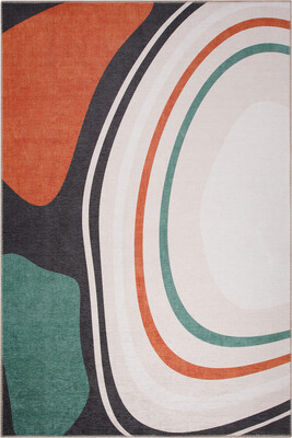Outlet 140x190 Funk Şönil Dokuma Pamuk Polyester Renkli Halı AL-397 - 2