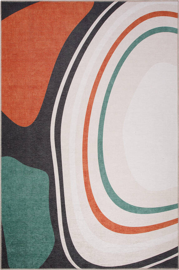 Outlet 140x190 Funk Şönil Dokuma Pamuk Polyester Renkli Halı AL-397 - 2