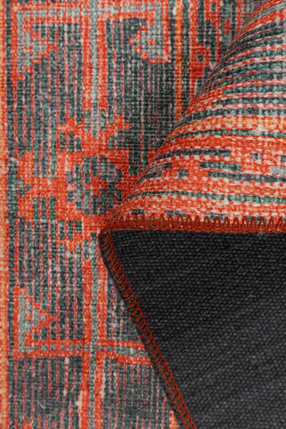 Outlet 140x190 Soul Etnik Desenli Dokuma Taban Dekoratif Kırmızı Halı AL-432 - 5