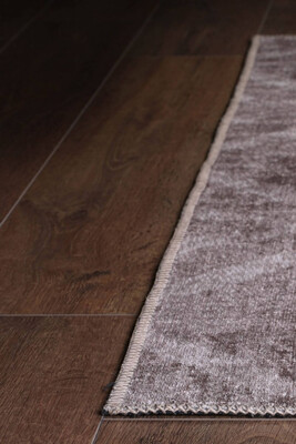 Outlet 150x150 Daire Dorian Eskitme Desenli Dokuma Taban Dekoratif Kahverengi Halı AL-32 - 6