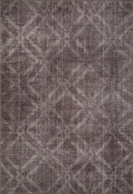 Outlet 150x150 Daire Dorian Eskitme Desenli Dokuma Taban Dekoratif Kahverengi Halı AL-32 - 1