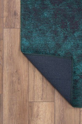 Outlet 150x150 Daire Dorian Eskitme Desenli Dokuma Taban Dekoratif Yeşil Halı AL-186-Y - 4