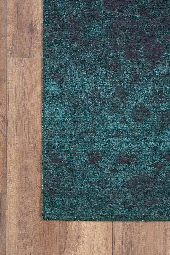 Outlet 150x150 Daire Dorian Eskitme Desenli Dokuma Taban Dekoratif Yeşil Halı AL-186-Y - 2