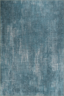 Outlet 150x150 Daire Folk Modern Dokuma Taban Dekoratif Mavi Halı BA-47 - 2