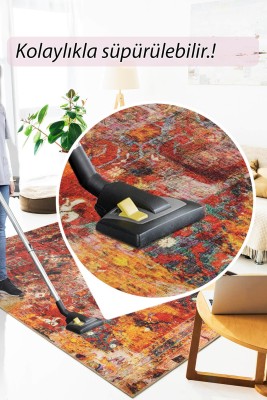 Outlet 150x150 Daire Fusion Modern Dokuma Taban Dekoratif Renkli Halı AL-140 - 6