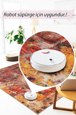 Outlet 150x150 Daire Fusion Modern Dokuma Taban Dekoratif Renkli Halı AL-140 - 5