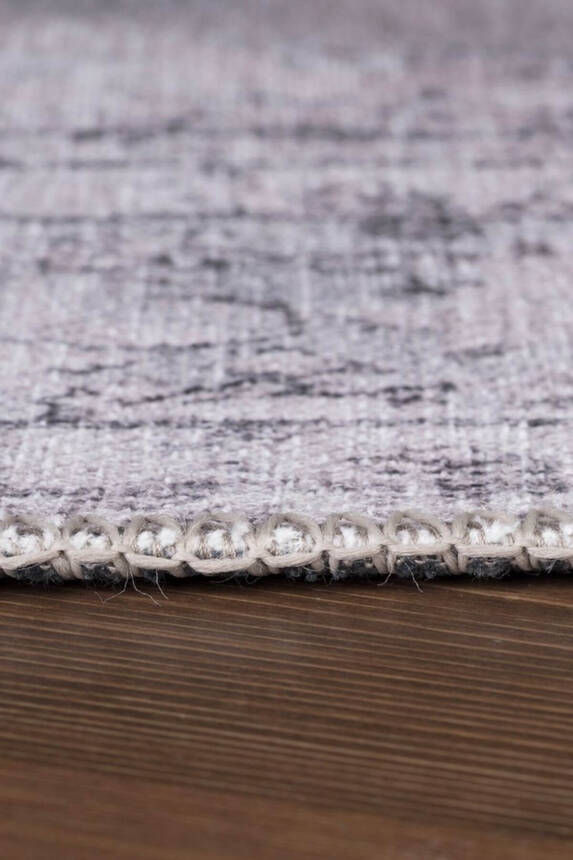 Outlet 150x150 Kare Dorian Eskitme Desenli Dokuma Taban Dekoratif Bej Halı AL-128 - 7