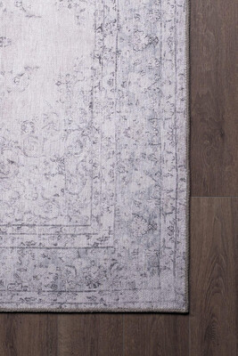 Outlet 150x150 Kare Dorian Eskitme Desenli Dokuma Taban Dekoratif Bej Halı AL-128 - 3