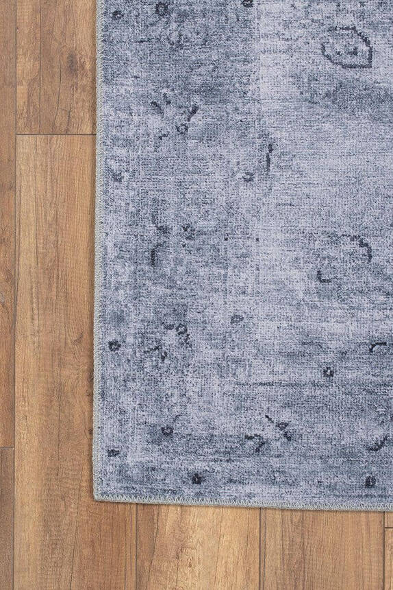 Outlet 150x150 Kare Dorian Eskitme Desenli Dokuma Taban Dekoratif Gri Halı AL-166 - 2