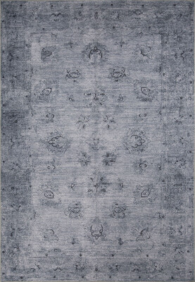 Outlet 150x150 Kare Dorian Eskitme Desenli Dokuma Taban Dekoratif Gri Halı AL-166 - 1