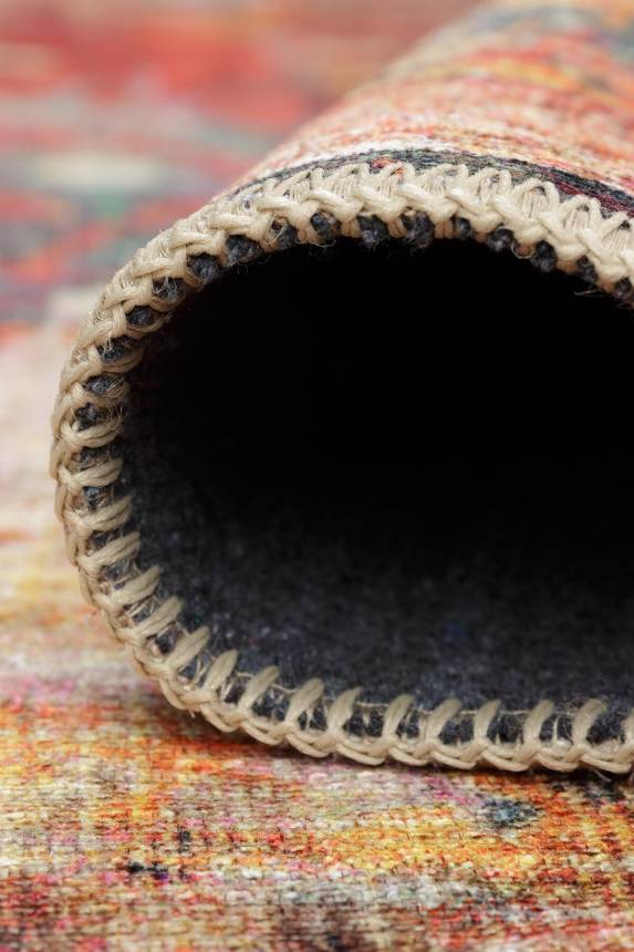 Outlet 150x150 Kare Fusion Modern Dokuma Taban Dekoratif Renkli Halı AL-140 - 3