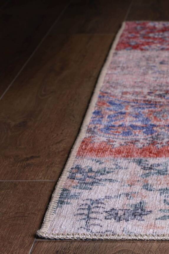 Outlet 150x150 Kare Jazz Patchwork Desenli Dokuma Taban Dekoratif Renkli Halı AL-82 - 6