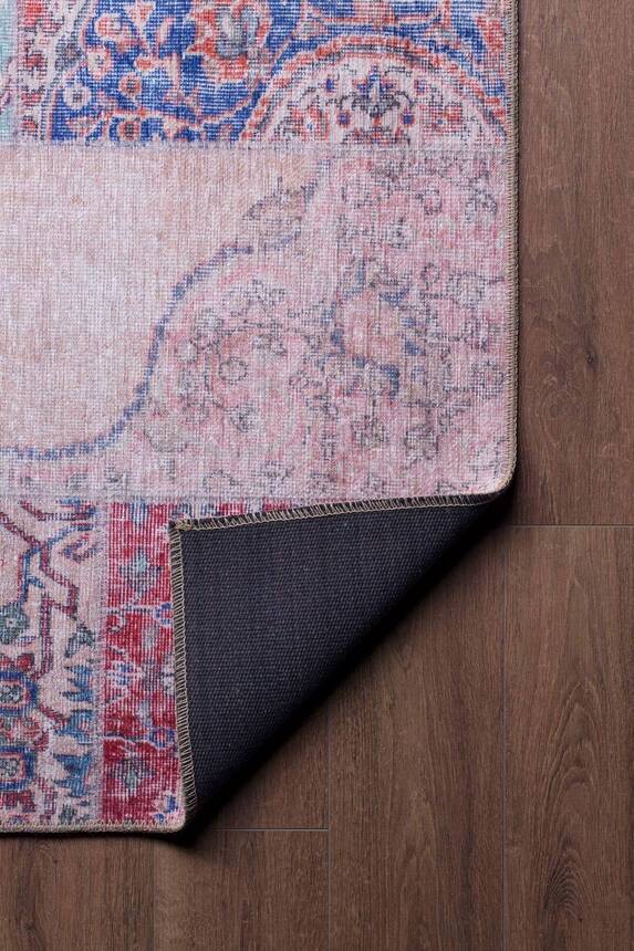 Outlet 150x150 Kare Jazz Patchwork Desenli Dokuma Taban Dekoratif Renkli Halı AL-82 - 5