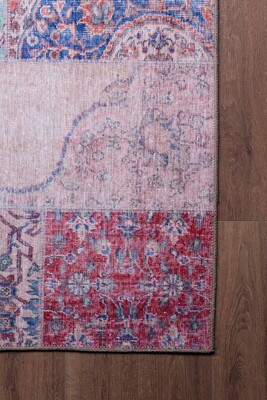 Outlet 150x150 Kare Jazz Patchwork Desenli Dokuma Taban Dekoratif Renkli Halı AL-82 - 3