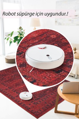 Outlet 150x150 Kare Soul Etnik Desenli Dokuma Taban Dekoratif Kırmızı Halı AL-219 - 5