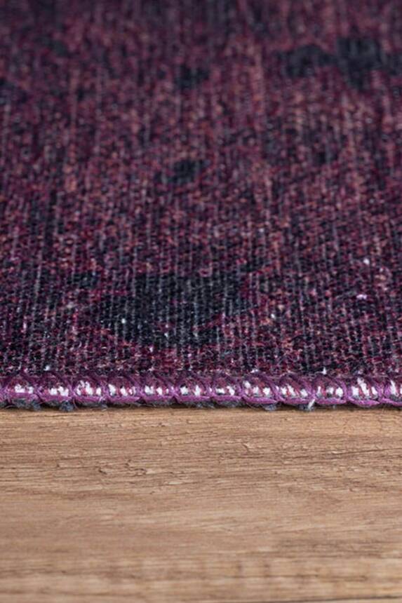Outlet 150x230 Dorian Eskitme Desenli Dokuma Taban Dekoratif Mor Halı AL-186-MR - 6