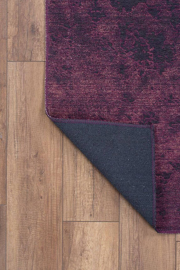 Outlet 150x230 Dorian Eskitme Desenli Dokuma Taban Dekoratif Mor Halı AL-186-MR - 4