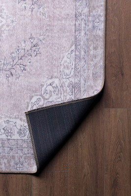 Outlet 150x230 Dorian Eskitme Desenli Dokuma Taban Dekoratif Pembe / Pudra Halı AL-91 - 8