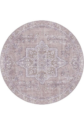 Outlet 150x230 Dorian Eskitme Desenli Dokuma Taban Dekoratif Pembe / Pudra Halı AL-91 - 4
