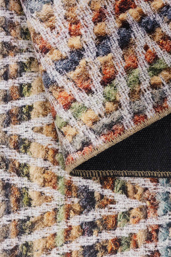 Outlet 150x230 Dorian Modern Desenli Dokuma Taban Dekoratif Renkli Halı AL-260 - 10