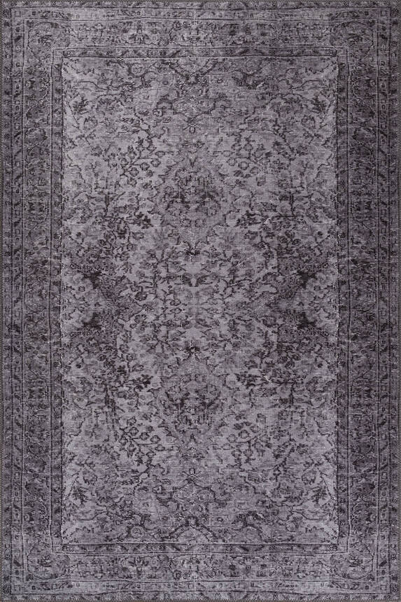 Outlet 150x230 Folk Eskitme Desenli Dokuma Taban Dekoratif Gri Halı BA-29 - 2