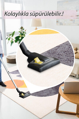 Outlet 150x230 Funk Şönil Dokuma Pamuk Polyester Renkli Halı AL-399 - 7