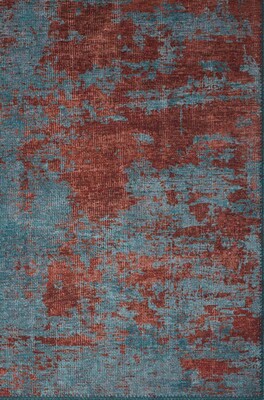 Outlet 150x230 Fusion Modern Dokuma Taban Dekoratif Turkuaz Halı AL-04 - 2