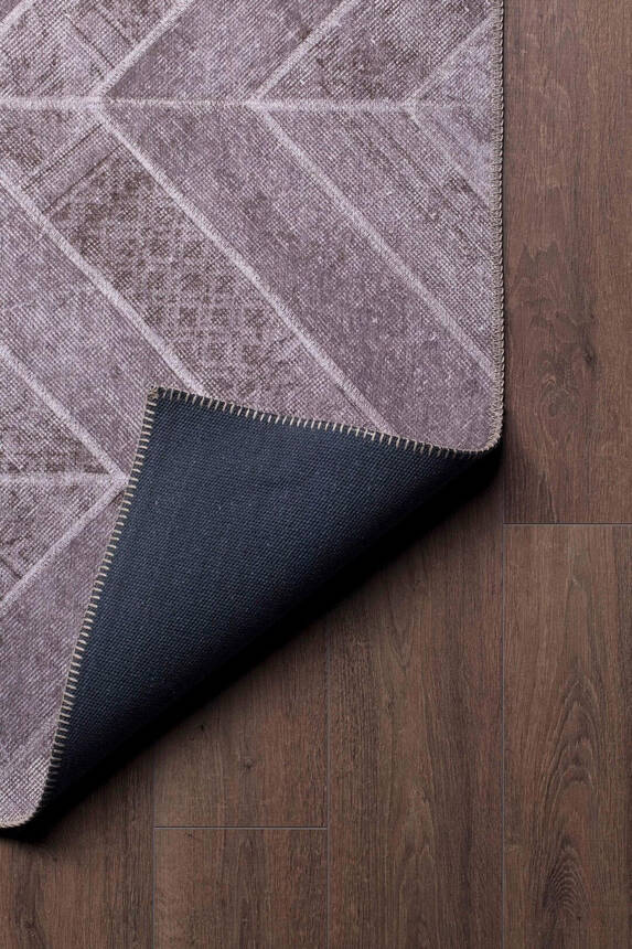Outlet 150x230 Jazz Patchwork Desenli Dokuma Taban Dekoratif Kahverengi Halı AL-50 - 4