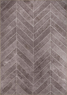 Outlet 150x230 Jazz Patchwork Desenli Dokuma Taban Dekoratif Kahverengi Halı AL-50 - 1