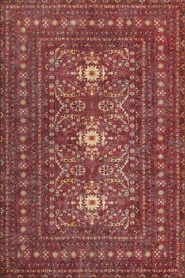 Outlet 150x230 Relic Bordo Vintage Dokulu Klasik Desenli Dokuma Tabanlı Şönil Halı AL-473 - 2