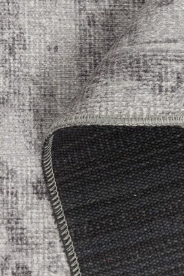 Outlet 150x230 Relic Gri Vintage Dokulu Klasik Desenli Dokuma Tabanlı Şönil Halı AL-509 - 5