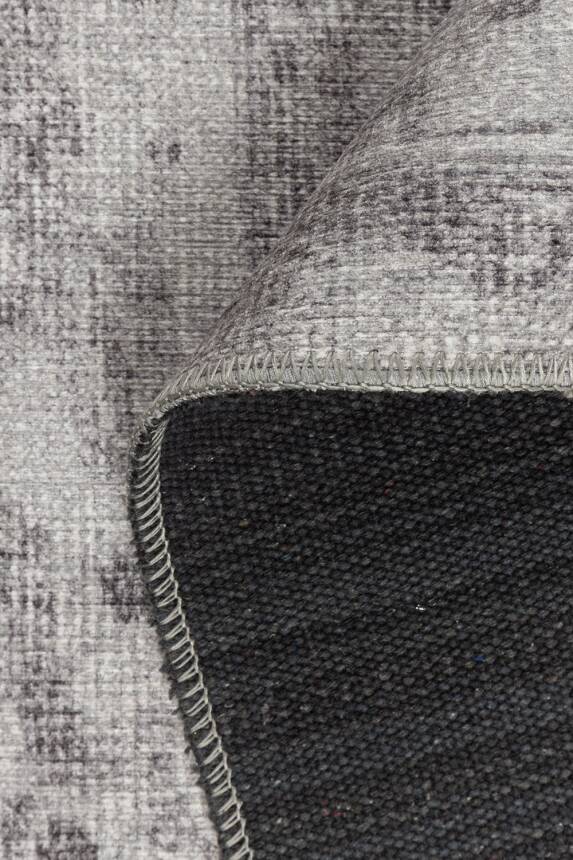 Outlet 150x230 Relic Gri Vintage Dokulu Klasik Desenli Dokuma Tabanlı Şönil Halı AL-509 - 5