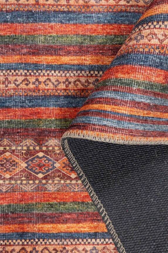 Outlet 150x230 Soul Etnik Desenli Dokuma Taban Dekoratif Kırmızı Halı AL-431 - 4