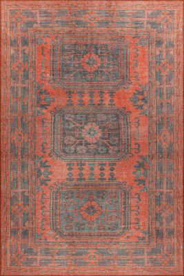 Outlet 150x230 Soul Etnik Desenli Dokuma Taban Dekoratif Kırmızı Halı AL-432 - 2