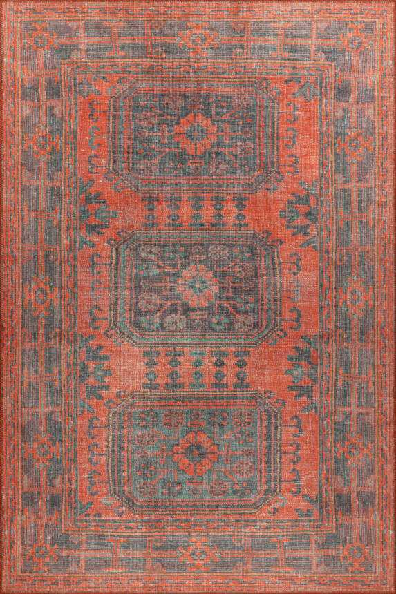 Outlet 150x230 Soul Etnik Desenli Dokuma Taban Dekoratif Kırmızı Halı AL-432 - 2