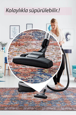 Outlet 160x230 Artloop Fuga Yumuşak Dokulu Renkli Vintage Desenli Halı KA-06 - 7