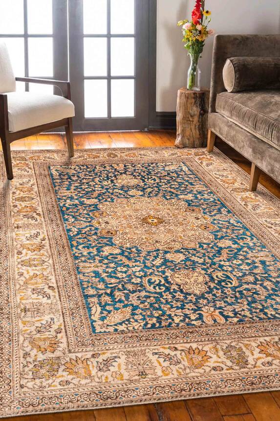 Outlet 200x300 KA 47 Artloop Fuga Yumuşak Dokulu Renkli Klasik Desenli Halı KA-47 - 1