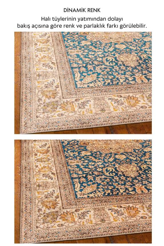 Outlet 200x300 KA 47 Artloop Fuga Yumuşak Dokulu Renkli Klasik Desenli Halı KA-47 - 5