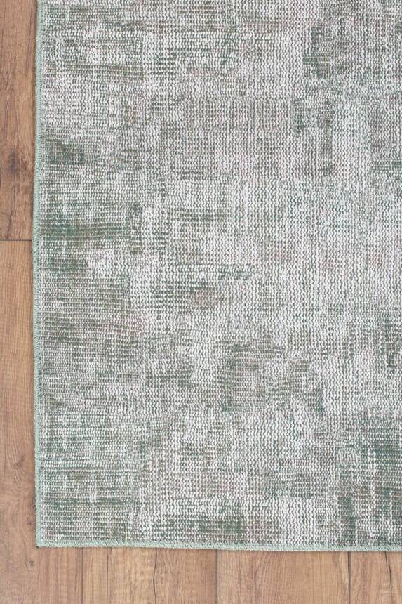 Outlet 210x210 Daire Dorian Eskitme Desenli Dokuma Taban Dekoratif Yeşil Halı AL-204 - 4