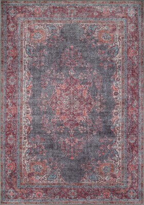 Outlet 210x210 Kare Blues Vintage Desenli Dokuma Taban Dekoratif Renkli Halı AL-93 - 2